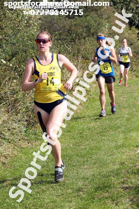 Senior womens relay 2019 Sunderland Harriers Open Cross Country. Photo:  David T. Hewitson/Sports for All Pics